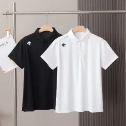 Premium Descente Kurzarm Weiß Strick Klassisch Luxus