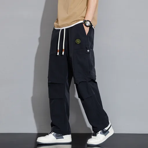 Premium Stone Island Freizeithose Schwarz Solid Luxury