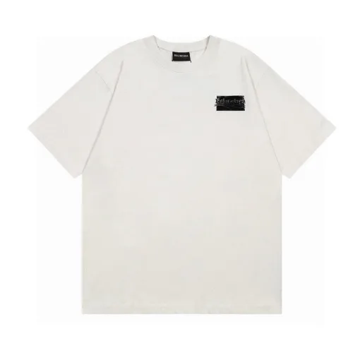 Premium Balenciaga Kurzarm Schwarz bestickt