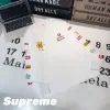 Hochwertige Supreme Langarm-Kollektion mit schwarzem Druck