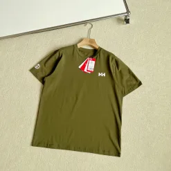 Luxus Helly Hansen Kurzarm Grün Baumwolle Casual Kollektion