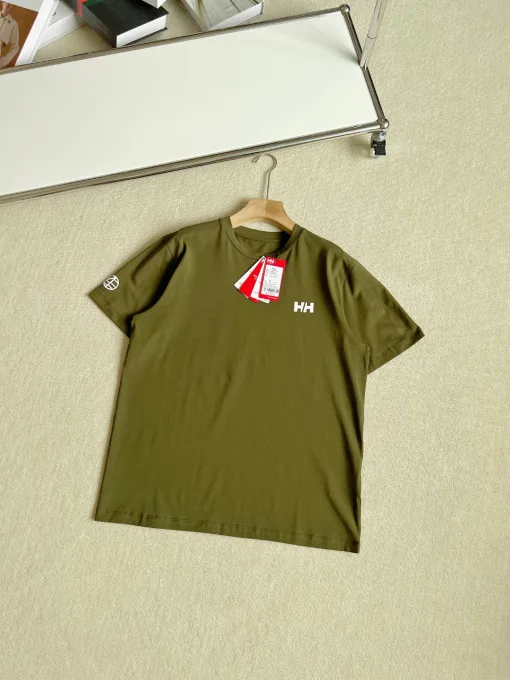 Luxus Helly Hansen Kurzarm Grün Baumwolle Casual Kollektion