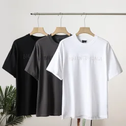 Hochwertige Balenciaga Kurzarm Schwarz Klassischer Luxus