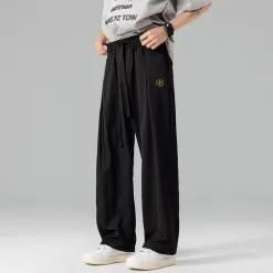 Hochwertige Stone Island Freizeithose Schwarz Seide Solid Luxury