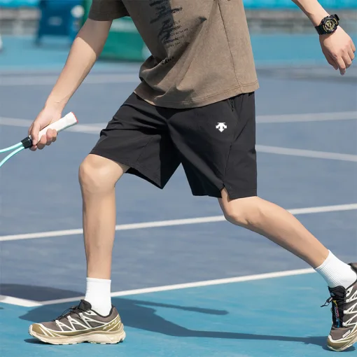 Premium Qualität Descente Shorts Schwarz Strick Atmungsaktiv Luxus
