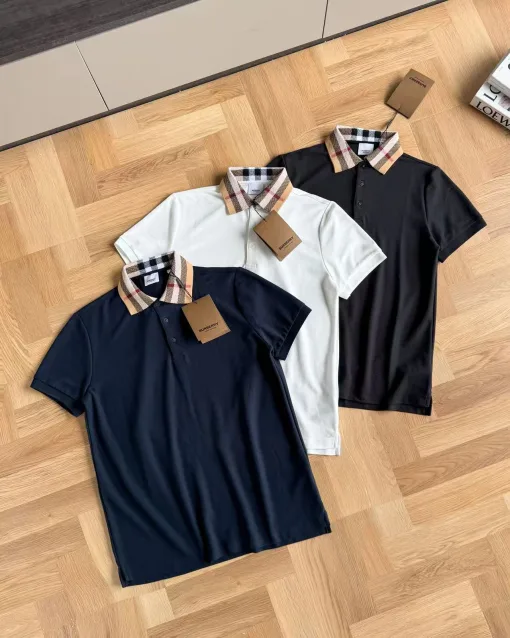 Luxus Burberry T-Shirts Schwarz Klassisch Luxus