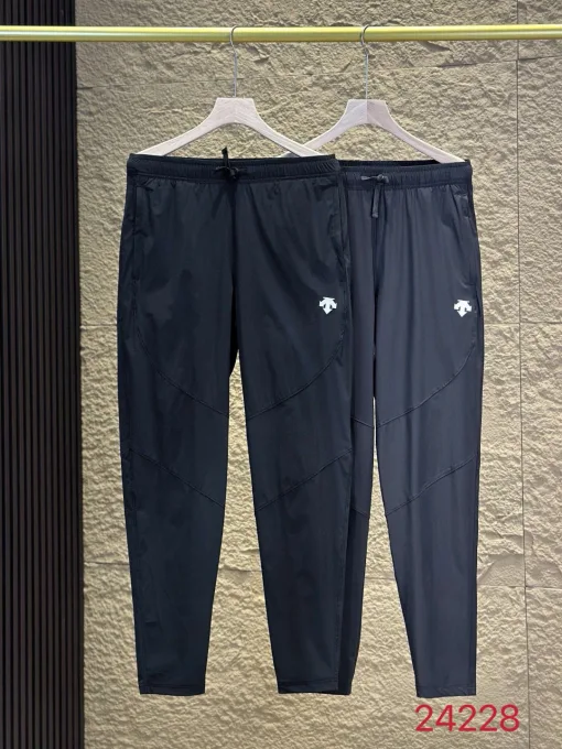 Hochwertige Descente-Hose aus schwarzem Nylon, Casual-Kollektion