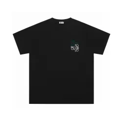 Bestseller: Kurzärmlige schwarze bestickte Baumwollkollektion von Loewe