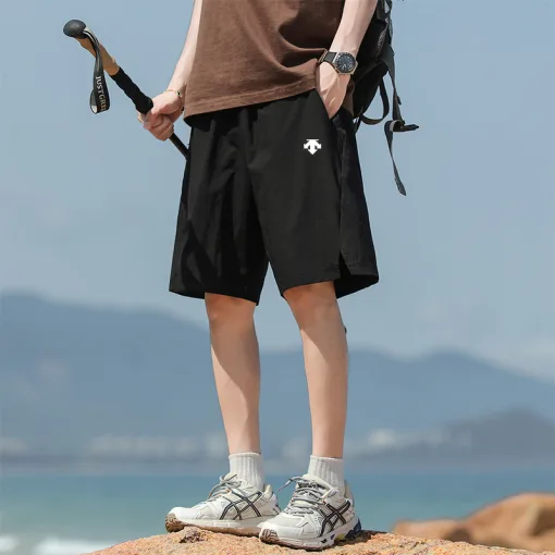 Bestseller Descente Shorts Schwarz Strick Atmungsaktive Kollektion