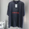 Hochwertiges Balenciaga T-Shirt aus der gewaschenen schwarzen Baumwolle-Kollektion