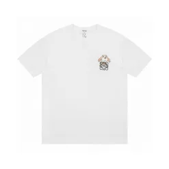 Premium Loewe Kurzarm Grau Baumwolle Bestickt Stil