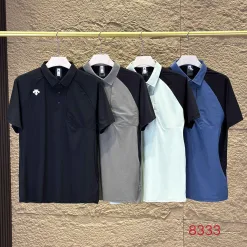 Premium Descente Poloshirt Schwarz Denim Luxus