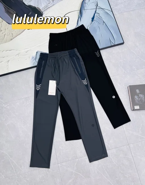 Premium Lululemon T-Shirts Graue Seide Logo Kollektion