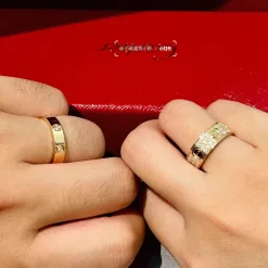 Hochwertiger Cartier-Ring im Goldstil