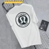 Premium Lululemon Kurzarm Schwarz Baumwolle Atmungsaktiv Stil