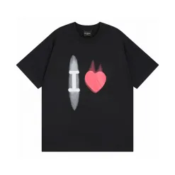 Premium Qualität Balenciaga Kurzarm Baumwolle Bestickt Luxus