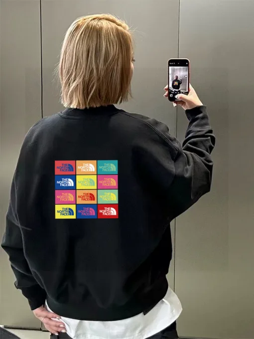 Premium Qualität The North Face Hoodie Schwarz Fleece Print Luxus