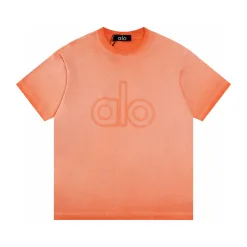 Premium Balenciaga Kurzarm Orange Baumwolle Farbverlauf Kollektion
