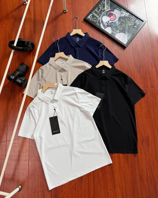 Premium Lululemon Kurzarmshirt aus schwarzer Baumwolle, Classic Collection