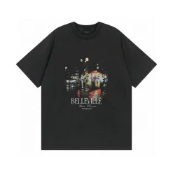 Premium Qualität Balenciaga Kurzarm Baumwolle Retro Luxus