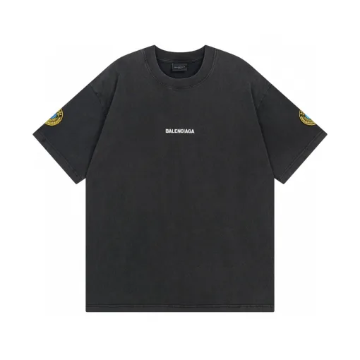 Luxus Balenciaga Kurzarm Baumwolle Logo Luxus