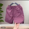 Premium Ralph Lauren Shorts Lila Bestickte Kollektion