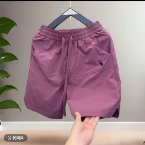 Premium Ralph Lauren Shorts Lila Bestickte Kollektion