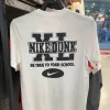 Hochwertige Nike Kurzarm-Shirts aus weißer Baumwolle mit atmungsaktivem Stil