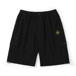Hochwertige Shorts von Stone Island aus schwarzer Baumwolle mit Stickerei