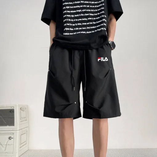 Premium Fila Shorts Schwarz Klassischer Stil
