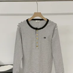 Premium Celine Langarm-Kollektion aus bestickter Baumwolle