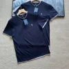Bestseller Ralph Lauren Kurzarm-Kollektion aus bestickter Baumwolle in Marineblau