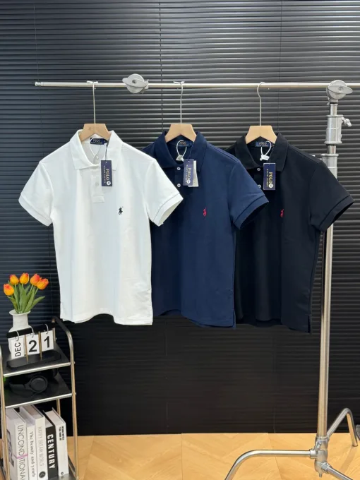 Hochwertige Ralph Lauren Kurzarm-T-Shirts aus schwarzer Baumwolle mit Logo-Kollektion