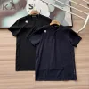 Premium Descente Kurzarmhemden Schwarze Seide Casual Style