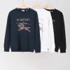 Luxus-Sweatshirts von Burberry in schwarzer Baumwolle mit Stickerei