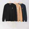 Luxus Burberry Sweatshirts Schwarz Baumwolle Stickerei Luxus