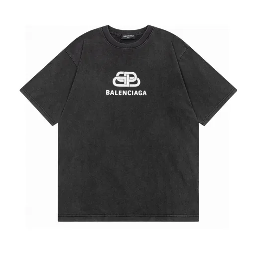 Hochwertiger Balenciaga Kurzarm-Stil in Schwarz