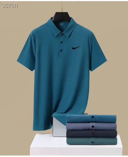 Meistverkauftes Nike Kurzarm-Shirt aus weißer Seide, atmungsaktiv