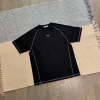 Bestseller Prada Kurzarm-Kollektion aus gewaschenem schwarzem Leder