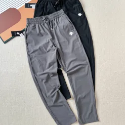 Premium Descente Jogginghose Schwarz Nylon Solid Collection