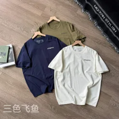 Hochwertiger Patagonia Kurzarm-Baumwoll-Print im grünen Stil