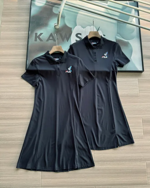 Luxus Fila T-Shirts Schwarz Eleganter Luxus