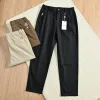 Luxus Moncler Hose Schwarz Baumwolle Chic Luxus