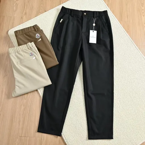 Luxus Moncler Hose Schwarz Baumwolle Chic Luxus