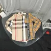 Hochwertige Burberry Langarm Baumwolle Klassischer Stil