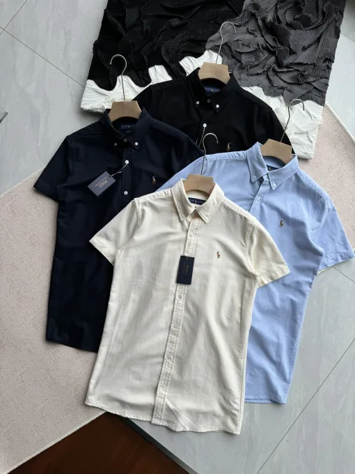 Premium Ralph Lauren Kurzarm Schwarz Baumwolle Klassisch Luxus
