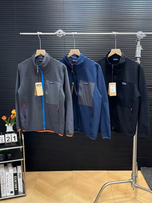 Hochwertige Patagonia Mäntel im schwarzen Strickstil