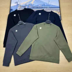Premium Qualität Descente Hoodie Schwarz Strick Casual Kollektion