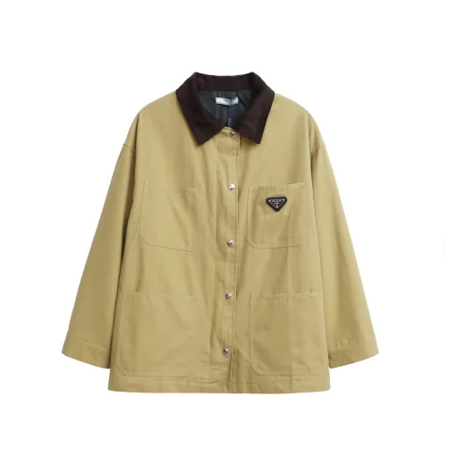 Luxus Prada Mäntel Khaki Classic Luxury