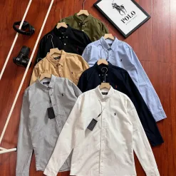 Luxus Ralph Lauren Langarm Weiß Baumwolle Casual Luxus